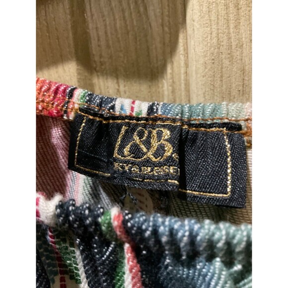 L&B Lucky & Blessed Womens Striped Bell Sleeve Top Shirt Size S Oversized Tunic - Picture 4 of 5